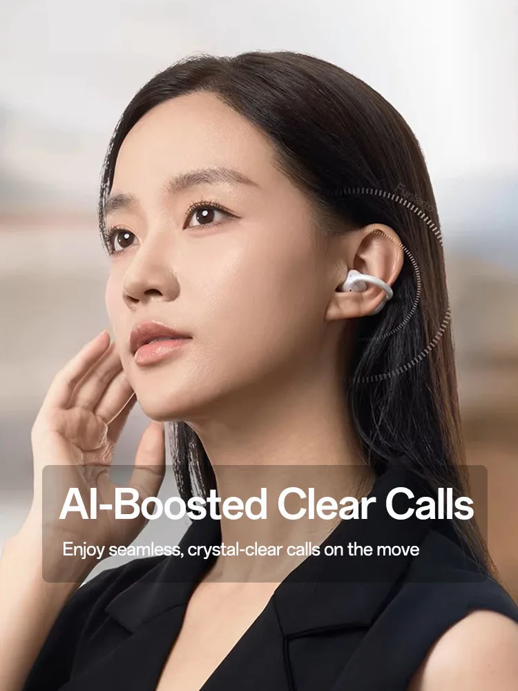 Clip-On-Ohrhörer, Bluetooth 6.0 Open-Ear-Ohrhörer, Leichte Komfort-Kopfhörer mit offener Bauweise, 40 Stunden Spielzeit, Klare Anrufe, Sicherer Sitz – Detail 6