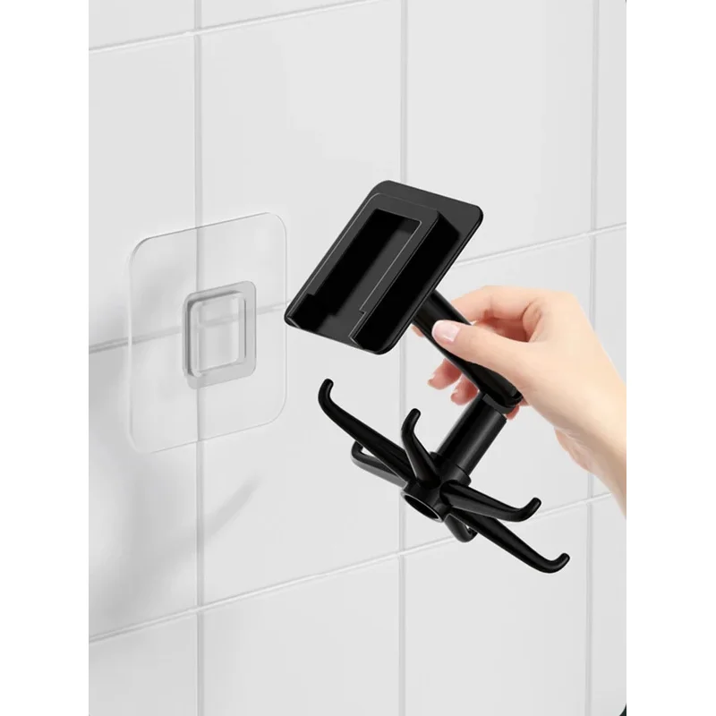 Crochets de cuisine, support de rangement rotatif sans poinçonnage, fournitures d'ustensiles de cuisine muraux, étagères multifonctions des dieux 5/10 pièces