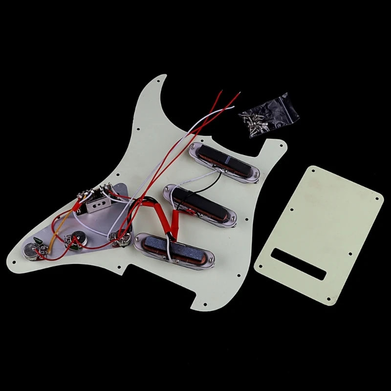 

11 Holes Electric Guitar Scratch Plate Loaded Prewired Pickguards Single Coil Pickup Electric Guitar Accessories 24BD