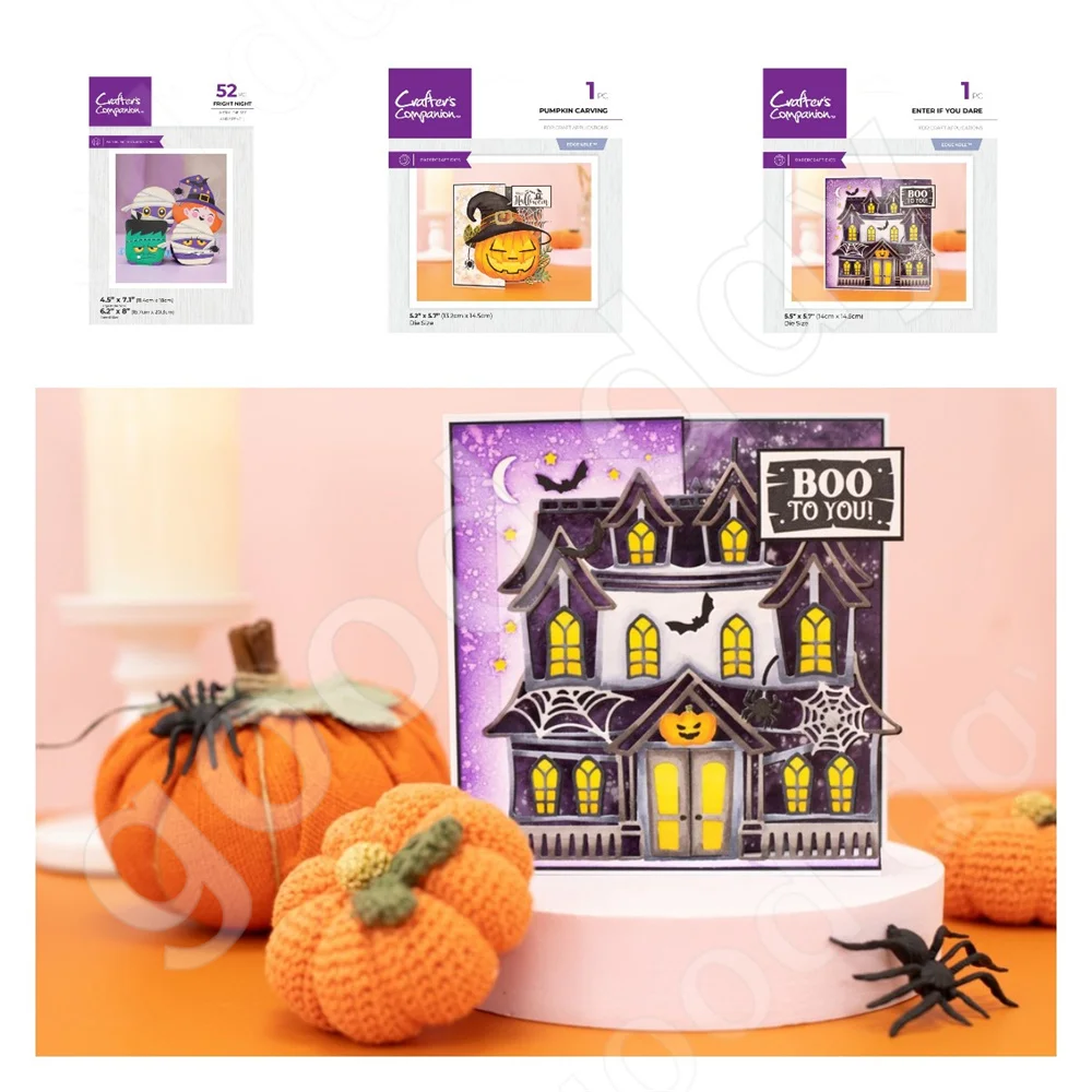 

Halloween Candy Box Pumpkin Carving Metal Cutting Dies Scrapbooking DIY Holiday Greeting Card Album Calendar Decoration Crafts