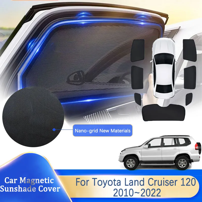 

Car Sunshade For Toyota Land Cruiser Prado 120 J120 LC120 FJ120 2010~2022 Anti-UV Side Window Visor Sun Shade Covers Accessories