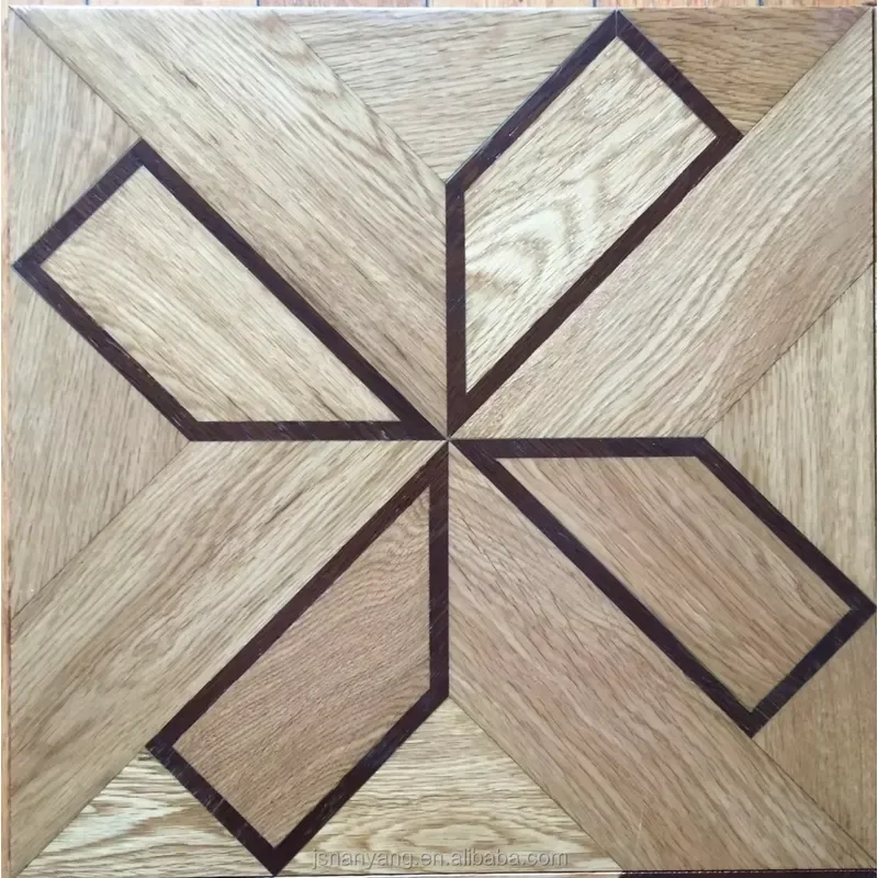 Geometric Pattern Russia Oak Art Parquet Multilayer Flooring