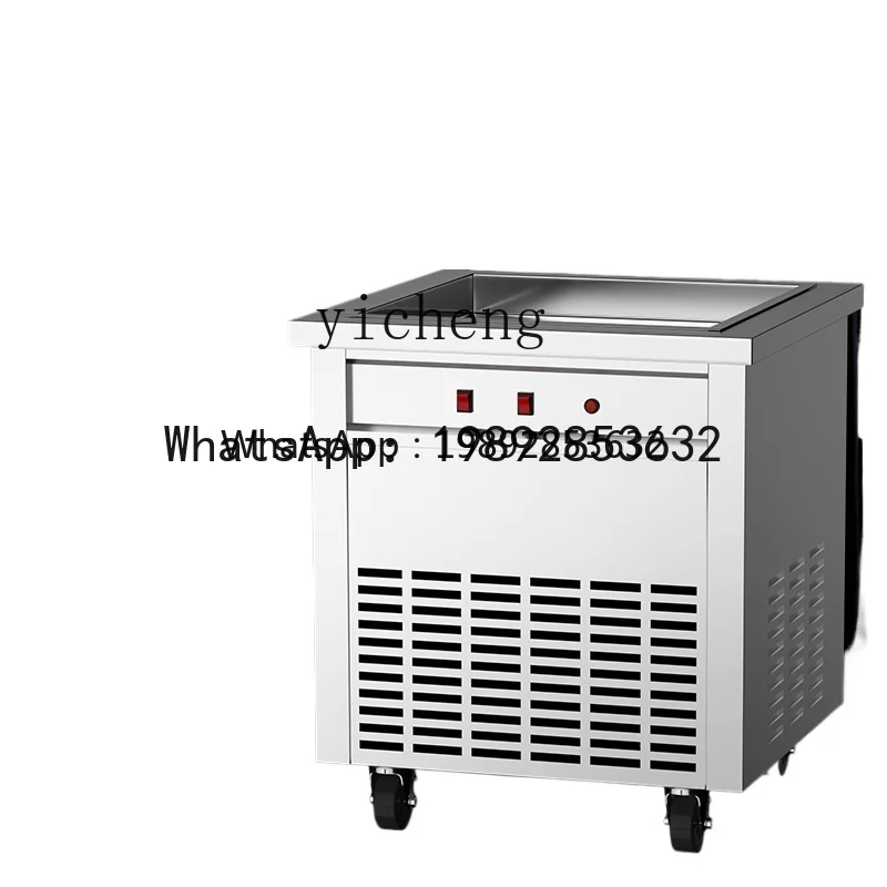 ABB thick cut fried yogurt machine commercial small double pot double pressure night market fried ice cream milk fruit fried