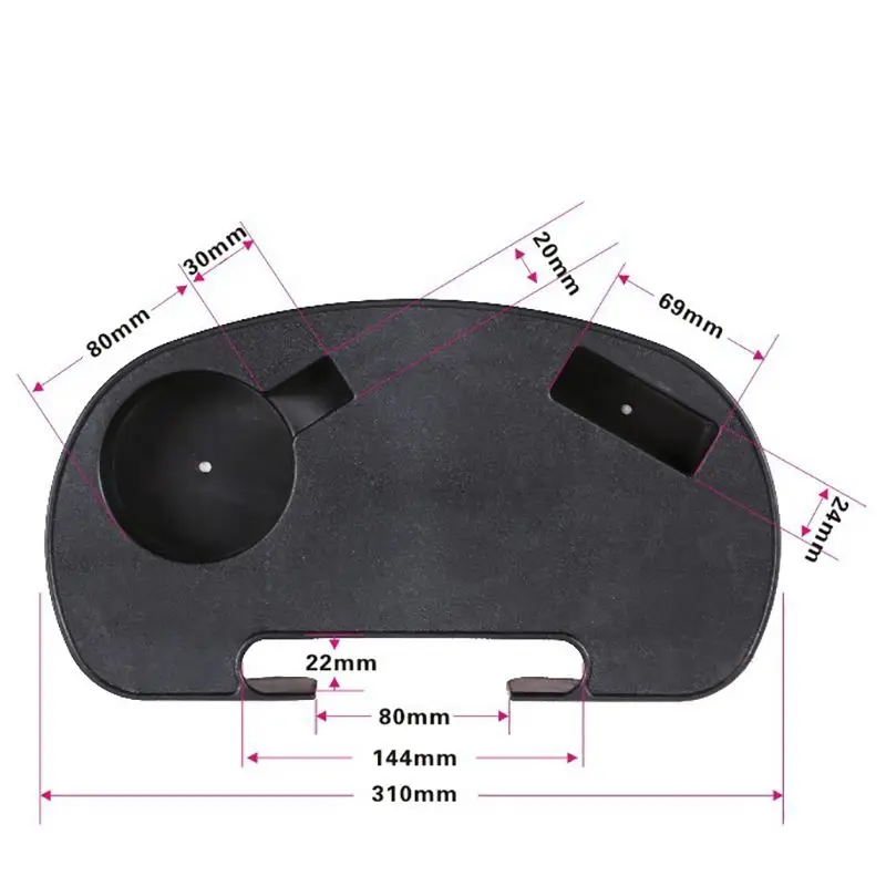 Oval Zero Gravity Chair Cup Holder, Clip on Side Recliner Table, Chair Holder Tray with Mobile Phone Slot,
