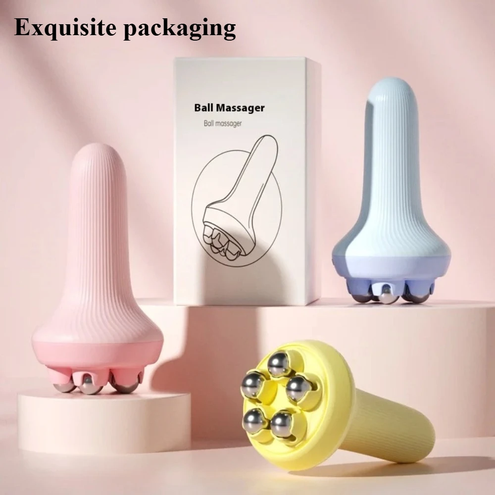 

Body Meridian Massage Exercises Muscles for Leg & Abdominal Shaping Handheld 5 Steel Magnetic 360 Degrees Rolling Ball Massager