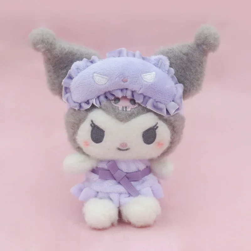 Japanische Sanrio Anime Augenmaske Pyjama Plüschpuppe Cartoon Stoffed Edition Kuromi Hangyodon KT Plüschtier Kinder Geschenk Schlüsselanhänger Puppe