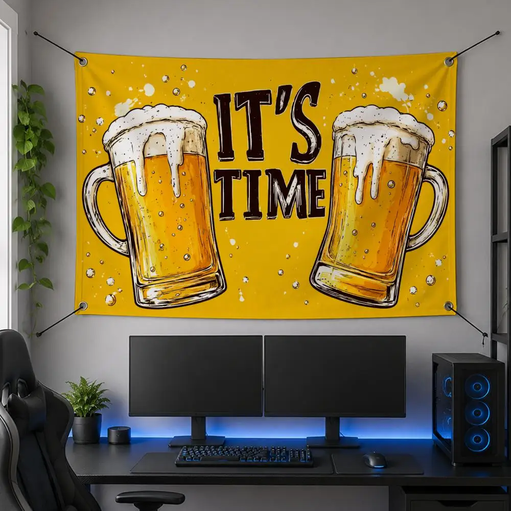 Food Classic Refreshing Global Traditional Drink B-Beer Flags Flag Banner for Bedroom Dorm Party Home Living Room Game Room Gift
