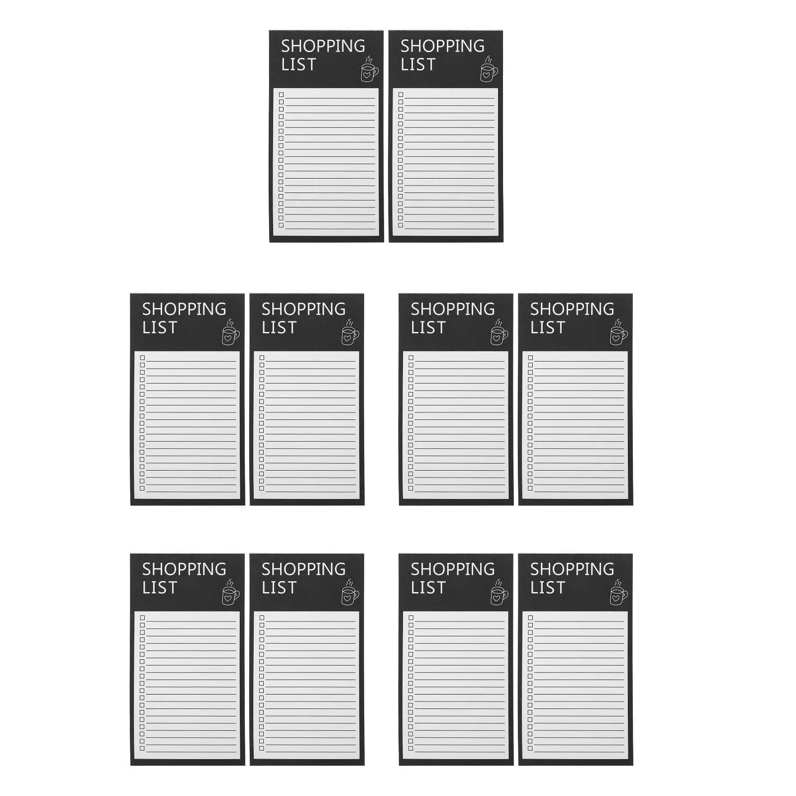

5pcs 5 Pieces Refrigerator Funny Magnetic Notepad Grocery List Pads Sticky for Fridge Notebook