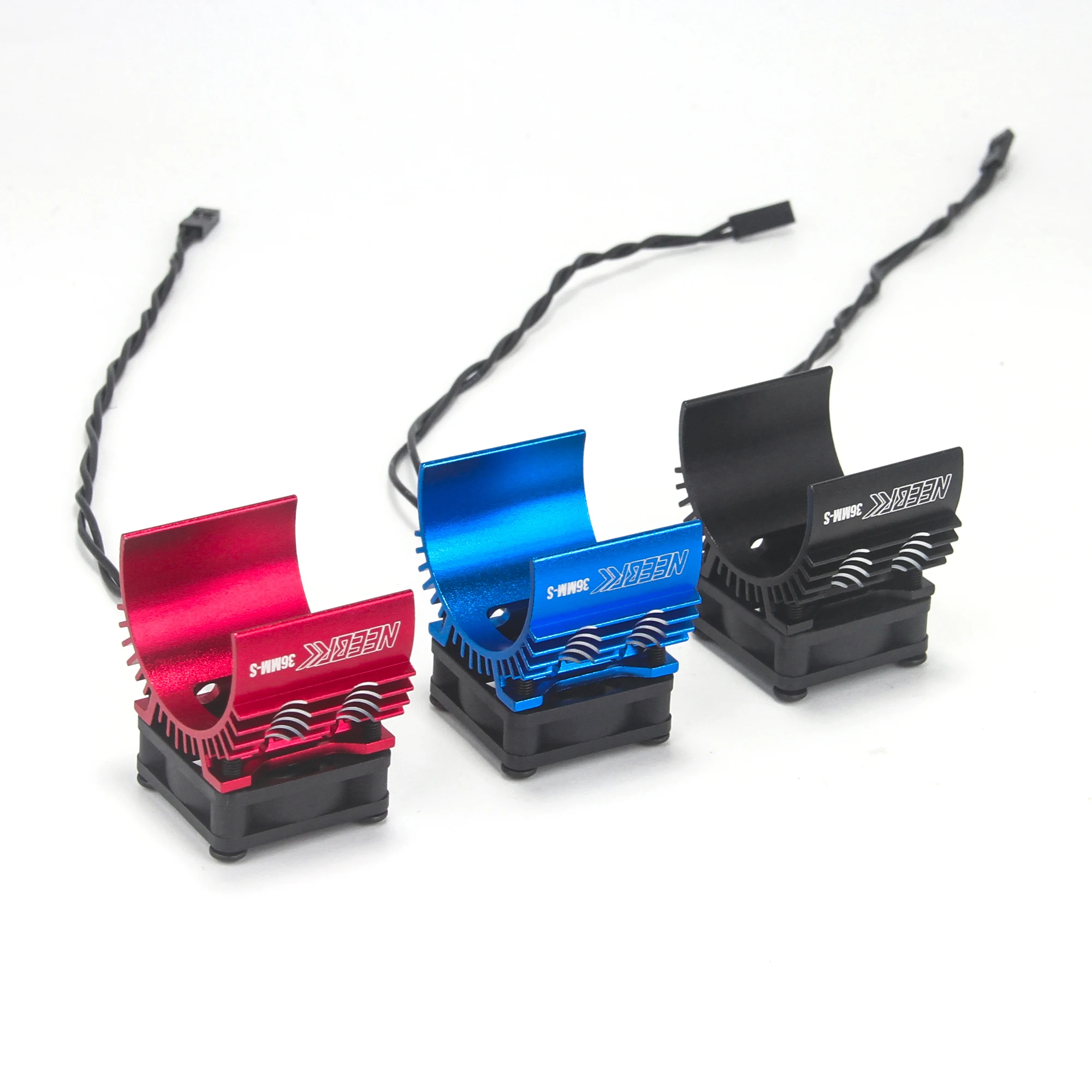 NEEBRC 36mm Metal Heatsink 30mm Cooling Fan 5-12V for 1/8 1/10 1/12 RC Car Model Toy Part 540 550 3650 3660 3665 Brushless Motor