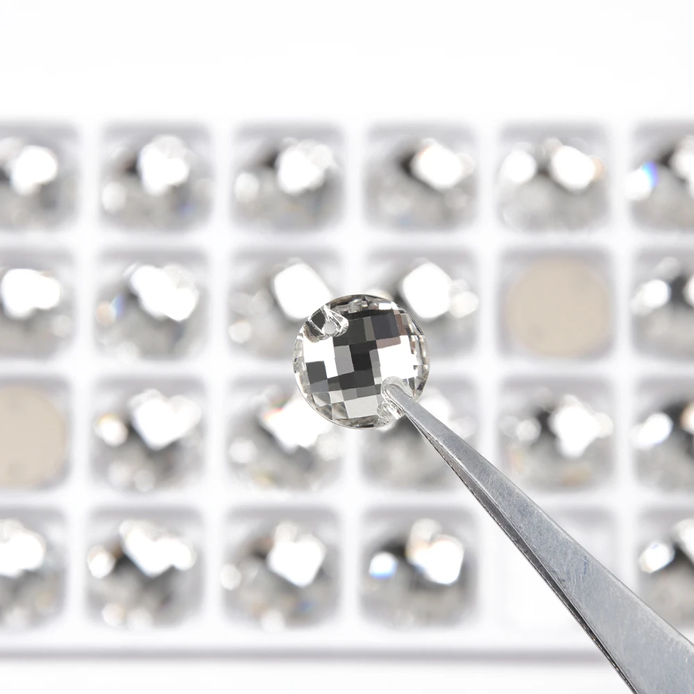 Großhandel Strass Nähzubehör Kristall K9 Glas Aufnähbare Strasssteine Glitzer Verschiedene Formen Strasssteine für Kleidung und Bekleidung – Detail 11