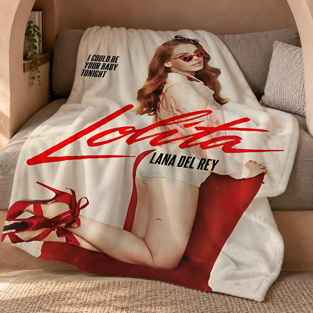 Hot Singer L-Lana D-Del R-Rey Throw Double Sided Flannel Throw Blanket Soft Travel Camping Sofa Bed Home
