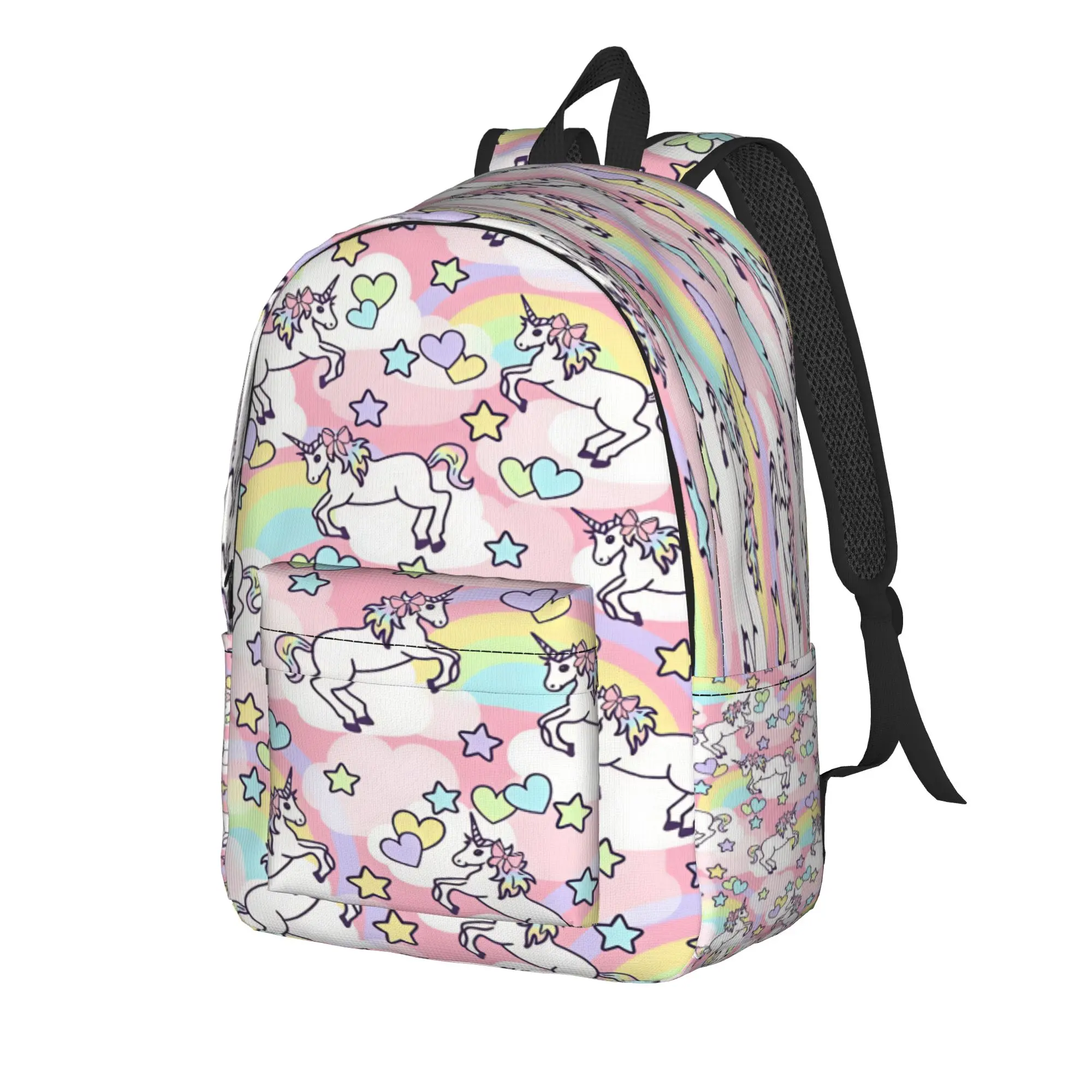 Cute Unicorn Backpack Women Men  Print Backpacks Polyester Cute School Bags University High Quality Rucksack
