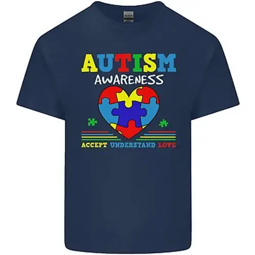 Autism Awareness Autistic Love Accept ASD Kids T-Shirt Boys Girls