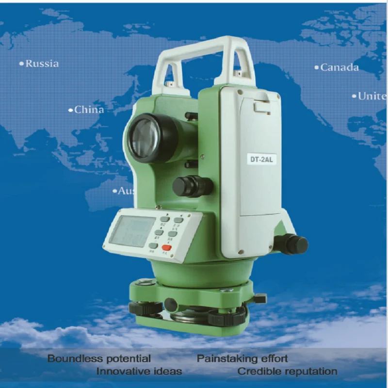 Heipoe DT-2AL 30X دقة ليزر مزدوجة 2 بوصة ثيودوليت بصري LCD مزدوج مع بلوميت ليزر