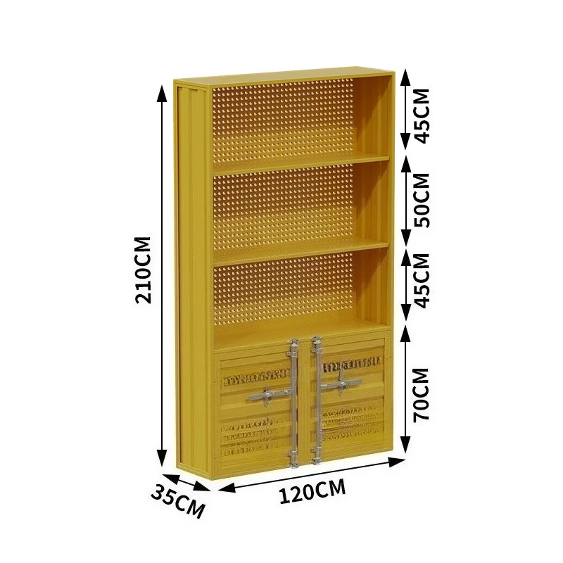 

Industrial Wind Display Cabinet Figure Product Storage Display Cabinet Hole Board Game Hall Car Repair Container Exhibition