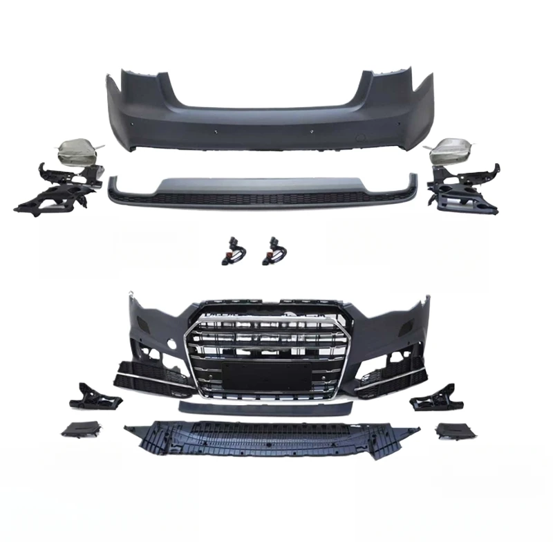 High Quality PP Full Body Kit Fit 2013-2015 A6 C7 Old To New C7PA Sport Style Bumpers