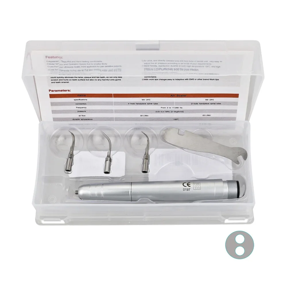 2/4 buracos dental ultra sônico scaler de ar pneumático handpiece limpeza dos dentes branqueamento remoção cálculo ferramentas odontológicas