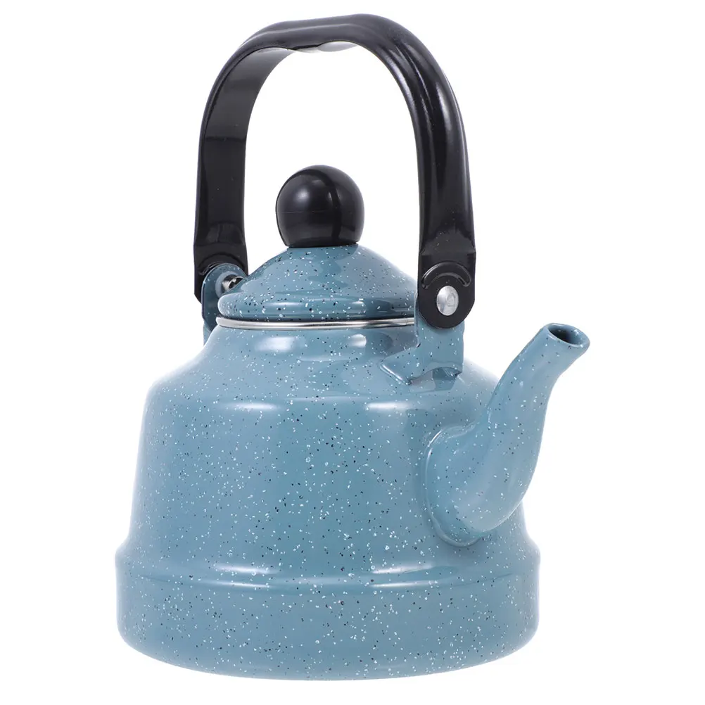 

Enameled Teapot Kettle Rust Resistant Retro Design Cool H Loose Tea Pot Stove Top Portable Kitchen Gadgets