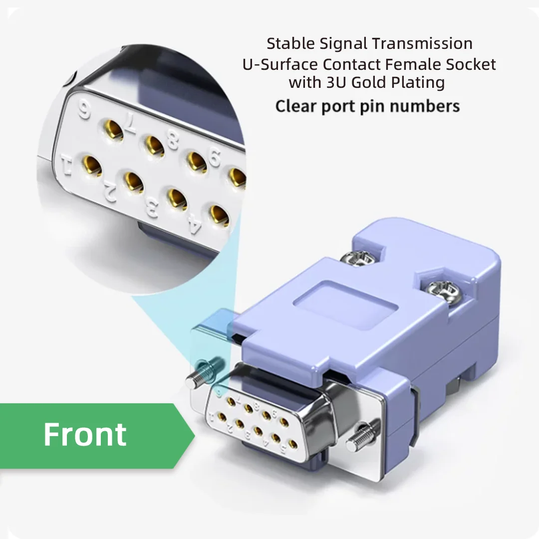 9 Pin DB9 Connector RS232 RS485 COM Serial Port Plug DB9 Male Female Adapter For PLC Communication Connector