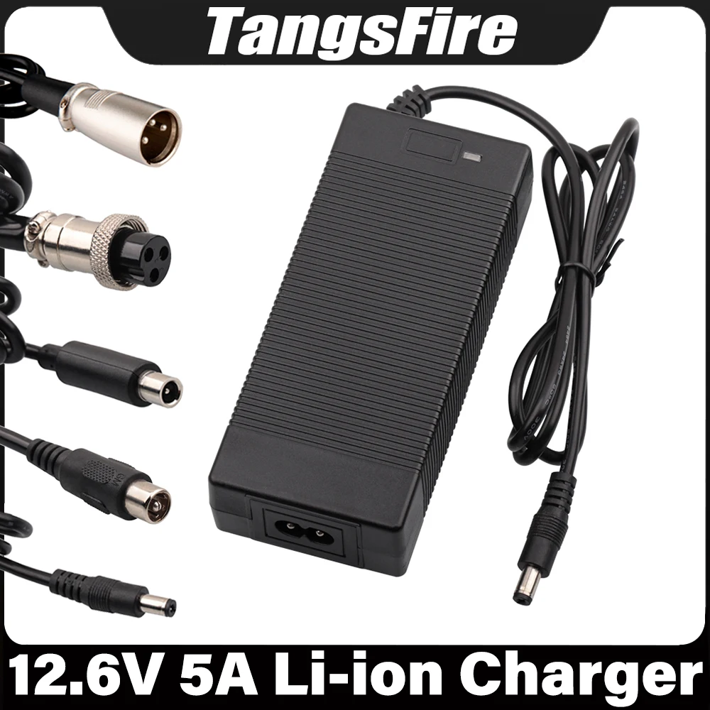 

12.6V 5A Smart Li-ion Battery Charger 3S For 10.8V 11.1V 12V Lithium Battery Pack Charger DC/GX16/XLR High Quality Power Adapter