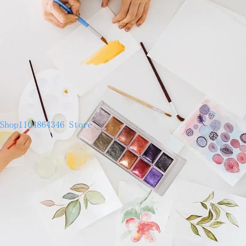 5ASD Artist Watercolor Paints 6 Colors 12 Color