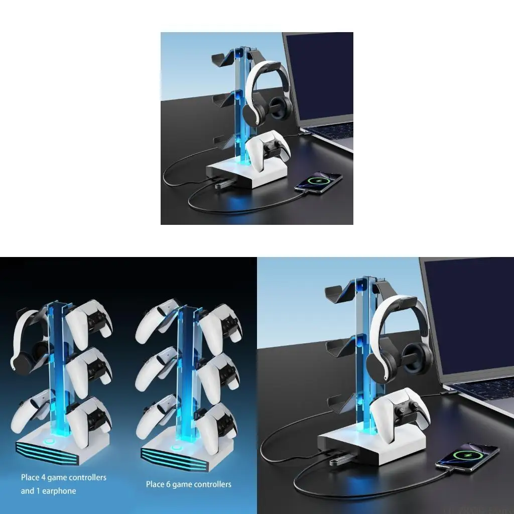 

E56B Gaming Sound Equipment Holder With Two USB Plugs And 9 Color Light configuration For Remotes