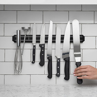 Kitchen Supplies Rack Magnet Knife Holder Stainless Steel Magnetic Household Kitchen Tools Drilling Wall-mounted Knife Holder