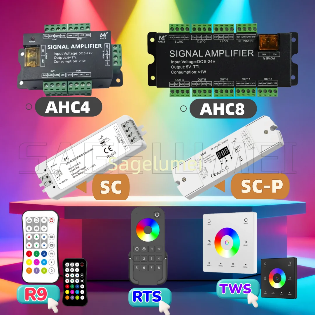 

RGB/RGBW WS2812B 4CH 8CH Усилитель светодиодной ленты сигнала SPI TTL Выход сигнала для WS2811/2815/2813 Sk6812 Пиксели Светодиодные фонари DC5V-24V