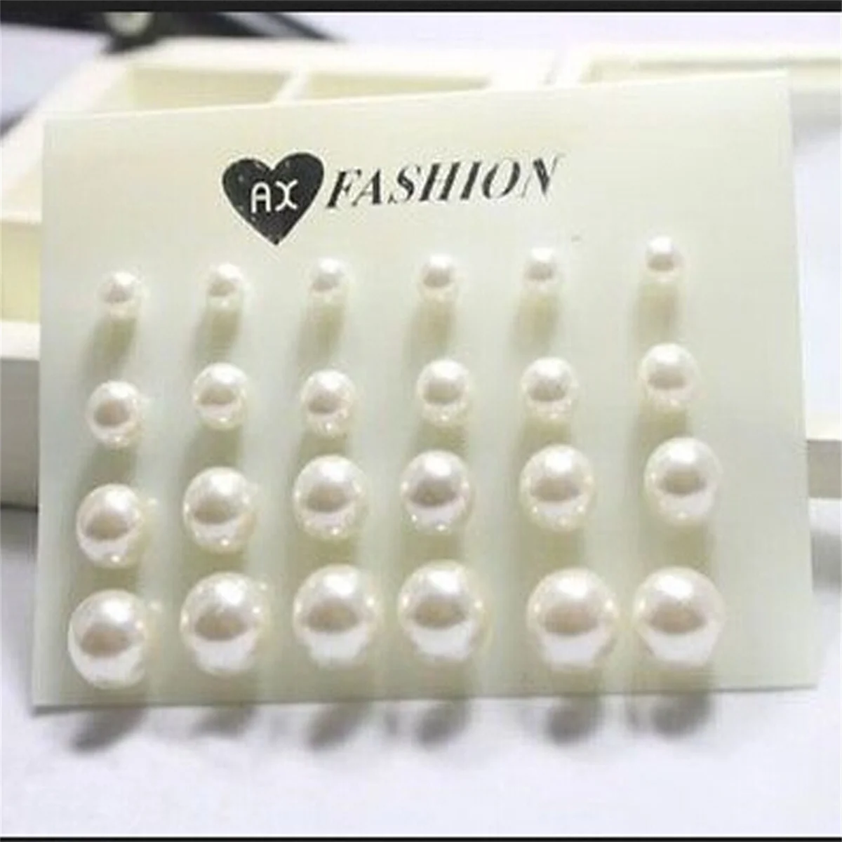 12 Pairs Simple Fashion Imitation Pearl Stud Earrings Set For Women Korean White Black Colorful Pearls Ear Studs Wedding Jewelry