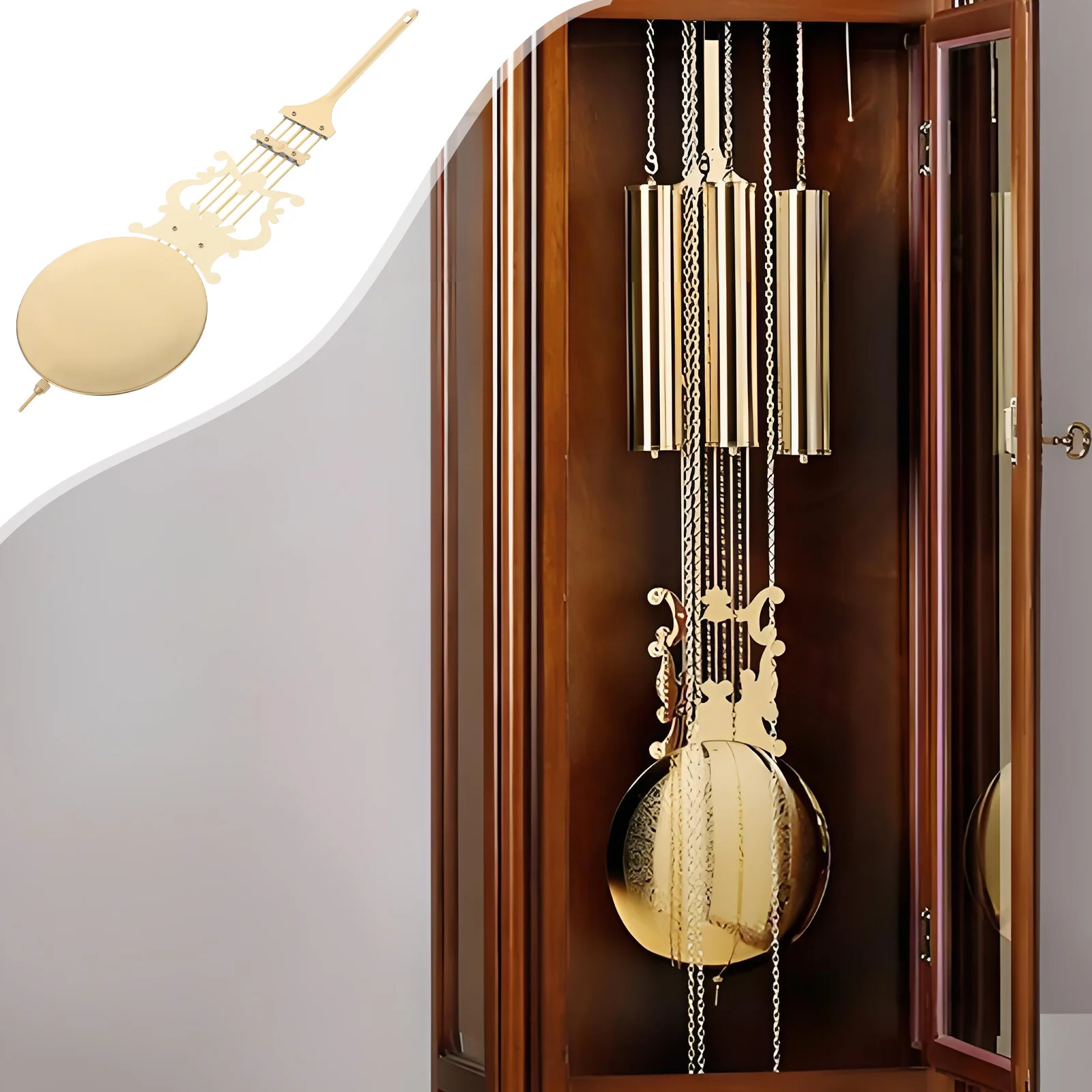 

Aluminium Clock Pendulum Replacement Part for Wall Clocks Versatile Compatibility Easy to Install Pendulum for Wall Clock