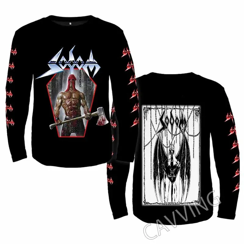 New Fashion Printed SODOM Band Rock Crewneck Sweatshirt Gothic Top Harajuku Cotton Unisex Clothing Men Clothing AE2