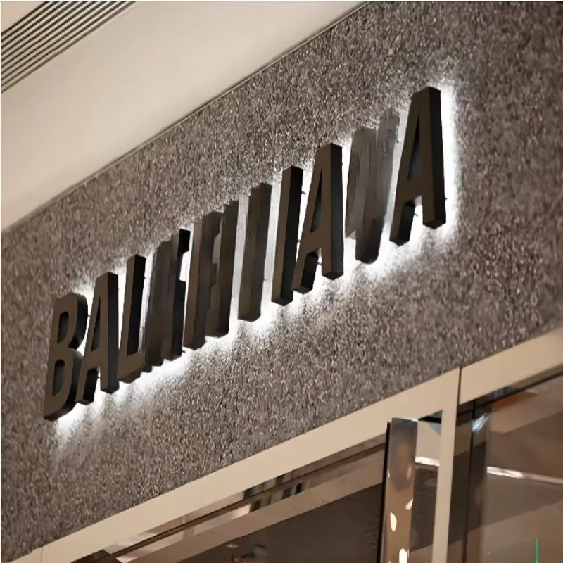 3D Back Light LED Acrylic Signage Letters Stainless Steel Outdoor Commercial Building & Business Sign for Shops