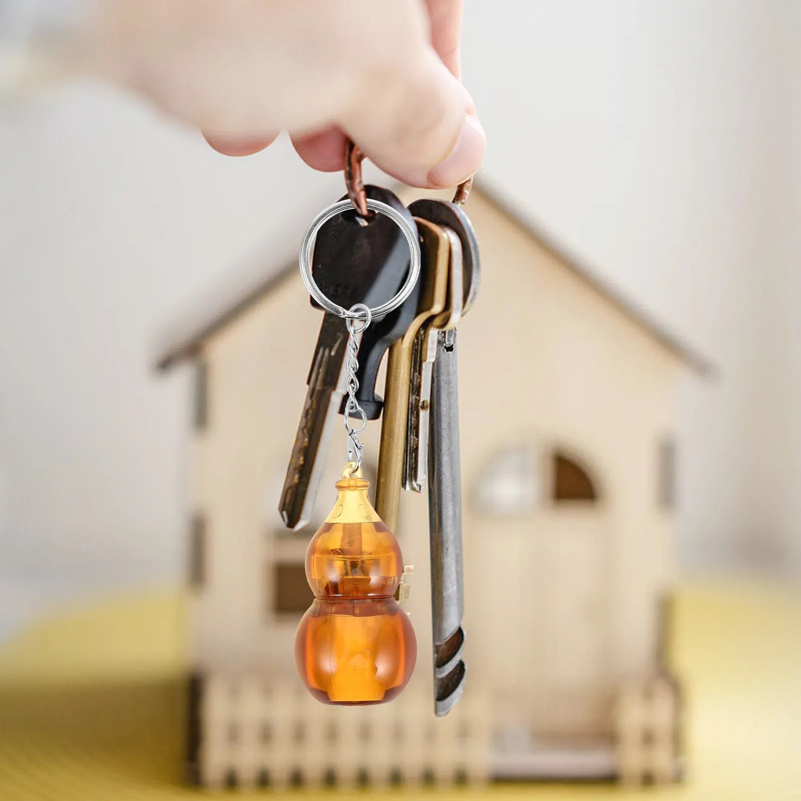 Spiral Fidget Keychain Gourd Slider Portable Anxiety Relief Sensory Key Chain Finger Stress Reliever for Adults Teens