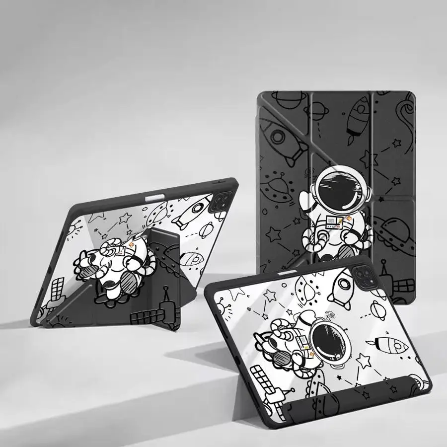 Cool Astronaut Holder Cover Tablet Case For iPad Air 4 5 M3 M2 1 2 M4 11inch Mini 6 7 Pro 11th 10th 9th 8th 7th 12.9inch Pro