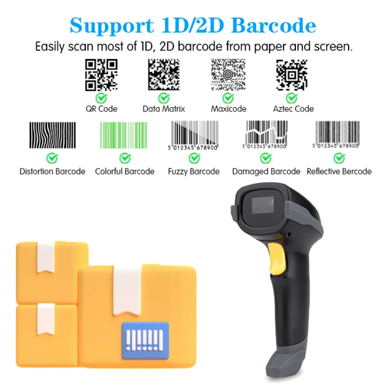 Handheld 1D/2D QR Code Scanning Gun