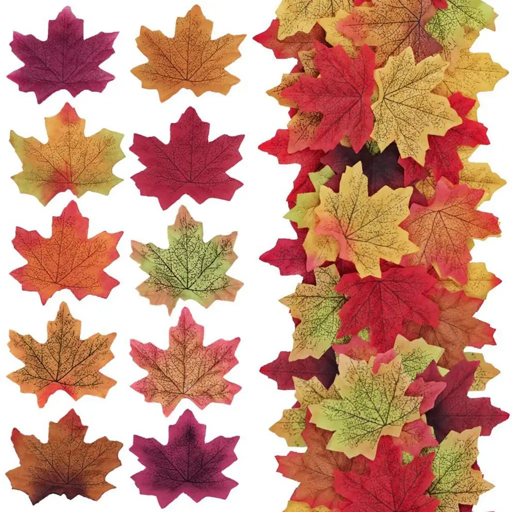 11 Colors Artificial Maple Leaves Leaf Party Shower Decor