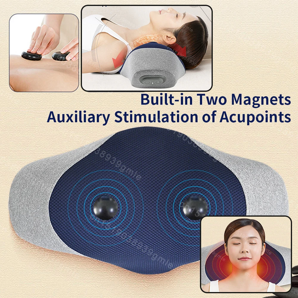 

Neck Massage Pillow Vibration Heating Neck Sleep Pillow Massager Cervical Traction Relax Sleep Spine Support Pain Relief Level-3