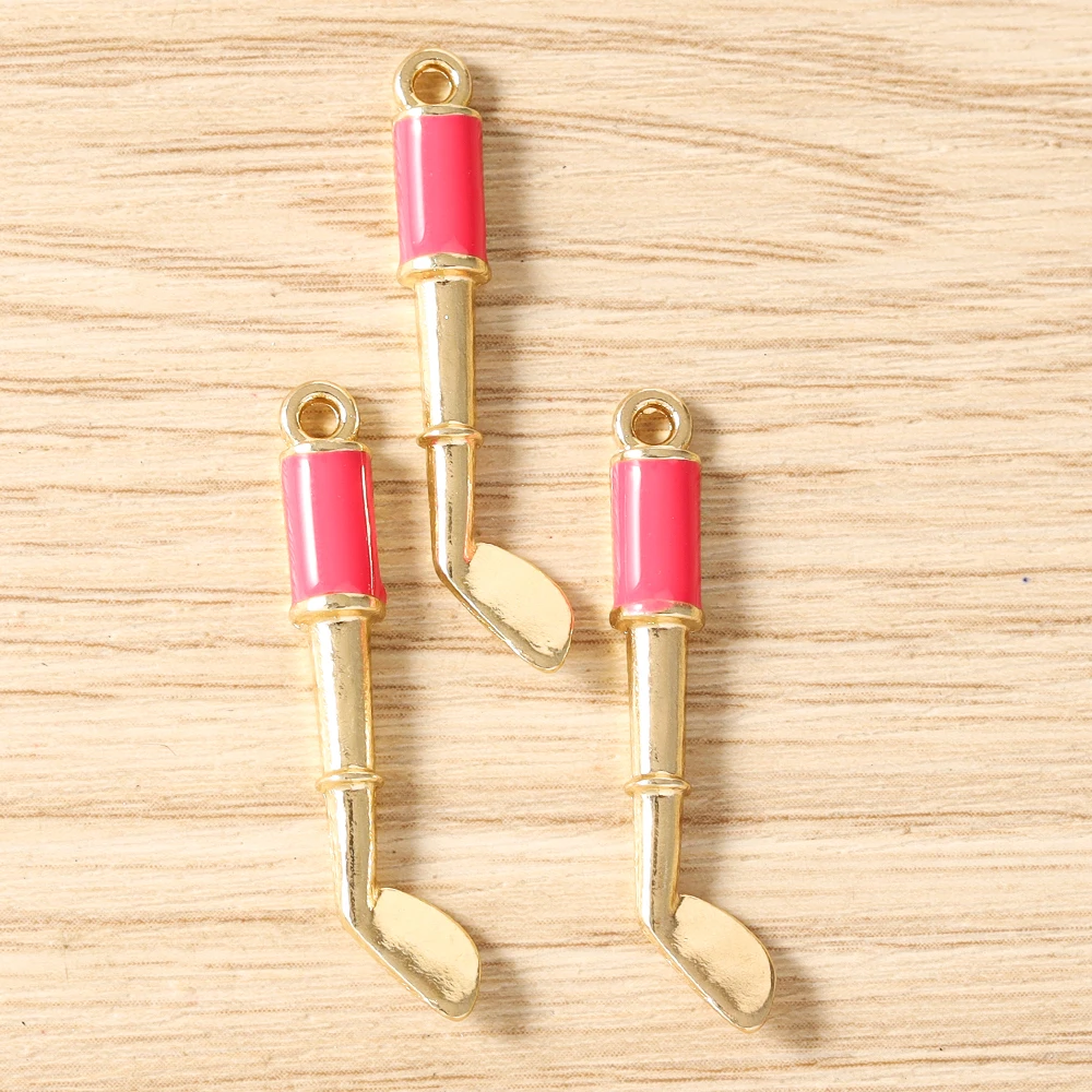 Tusember 10 Stück Niedliche Emaille-Sportgold-Club-Anhänger für Ohrringe, Halsketten, Armbänder, DIY-Schmuckherstellungszubehör – Detail 19