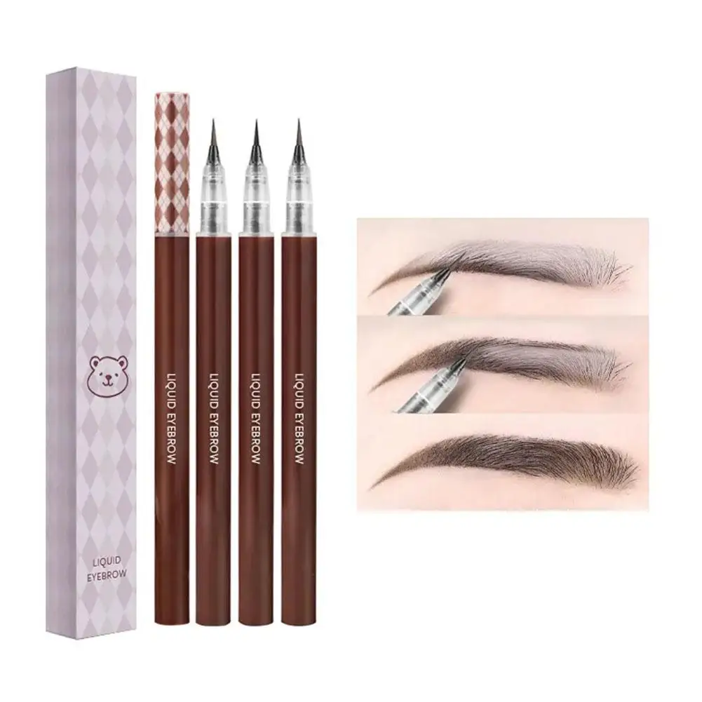 Nieuwe 0.01Mm Ultra Fijne Wenkbrauwen Pen Professionele Waterdichte Zweetbestendige Vloeibare Wenkbrauw Potlood Langdurige Make-Up Microblading