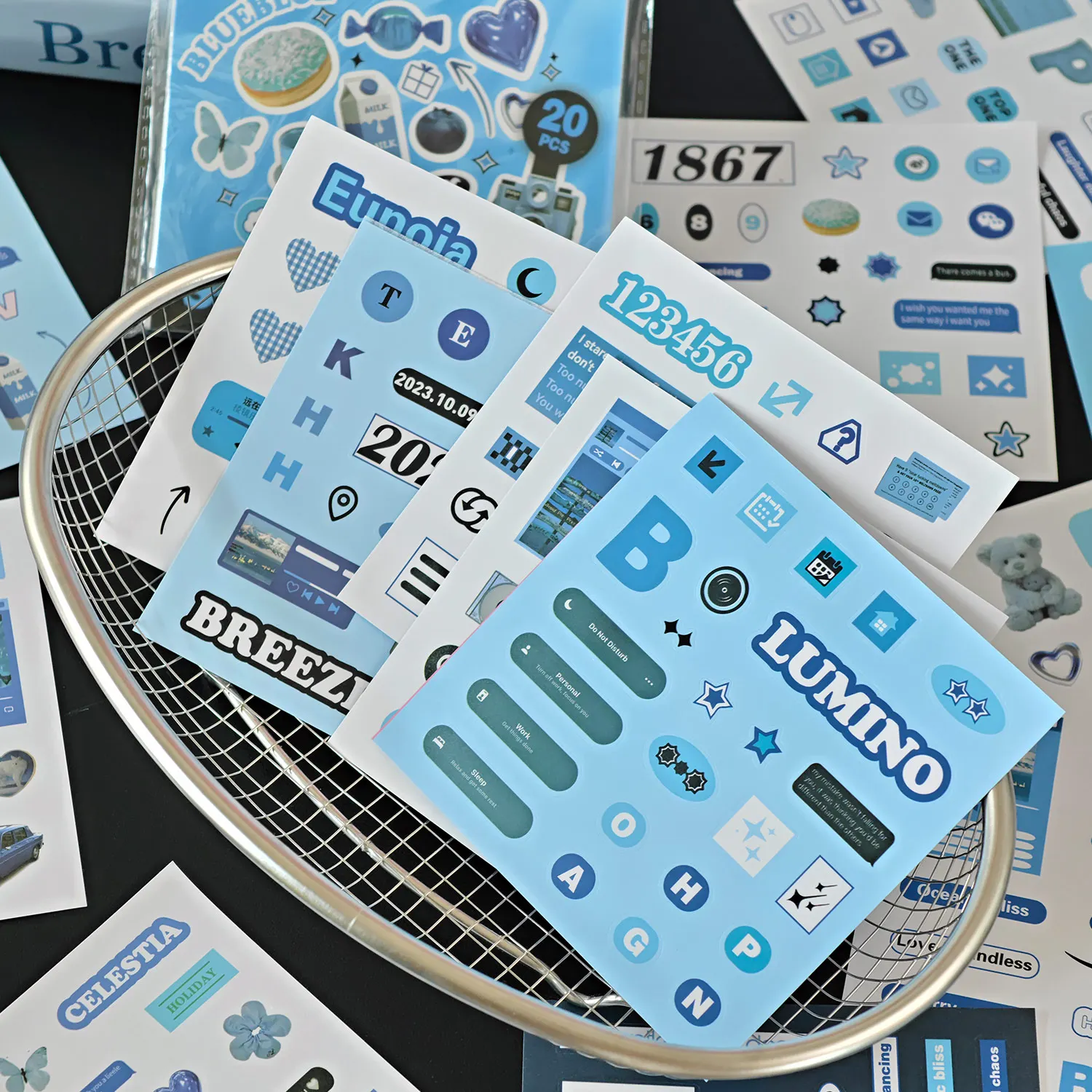 Cut Film Sticker Book Mini Sticker Daily Quote Series Deco English No-Cut Handbook DIY Decorative Material Sticker view 4
