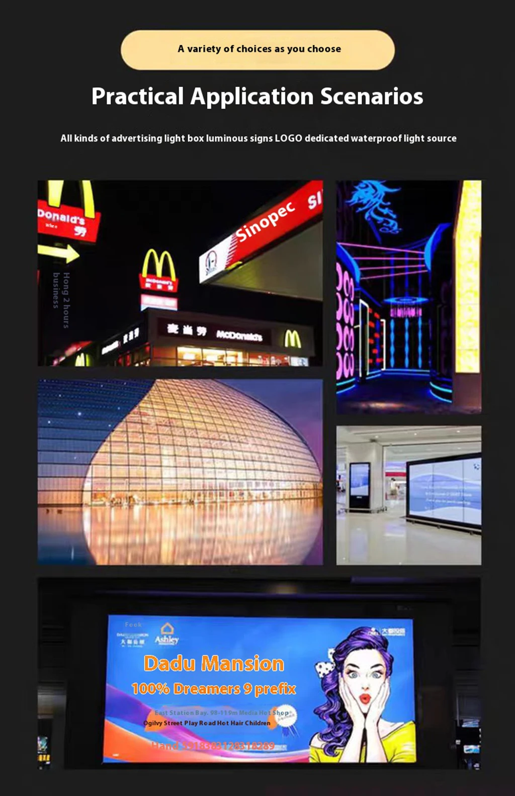 20 pz DC 12 V Modulo LED Luce SMD 2835 Super Luminoso Esterno Impermeabile Retroilluminazione per Negozio Segno Luce-box Decorazione Pubblicitaria