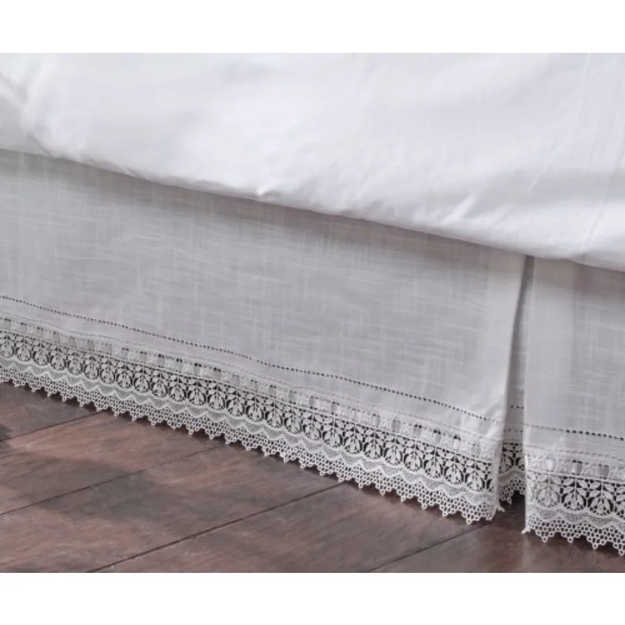 

Покрывало/юбка для кровати Renaissance Home Fashion Sophia Dust Ruffle, цвет слоновая кость, размер Full