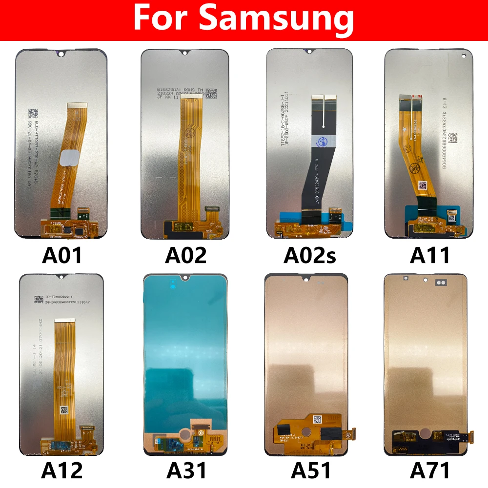 

ЖК-дисплей с сенсорным экраном дигитайзер для Samsung A01 A02 A02S A11 A12 A31 A51 A71 запасные части