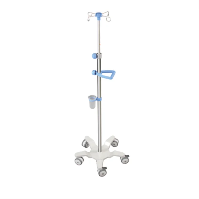 

EU-IV507 Height Adjustable Stainless Steel 5 Wheels Patient Clinic Hospital Medical Iv Pole Drip Stand