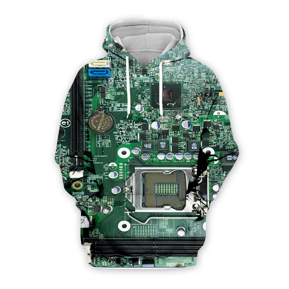 Electronic Motherboard Creative Pattern 3D Printing Adult Children Hoodies Fun Pullover Fashion Sweatshirt Fitness Light Clothin