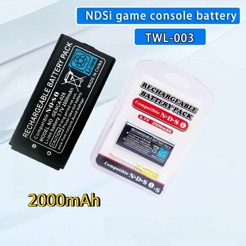 Imagen 2 del producto Batería de Litio Recargable de 3.7V 2000mAh TWL-003 para Consola de Juegos Portátil Nintendo NDSi, Baterías de Repuesto Integradas