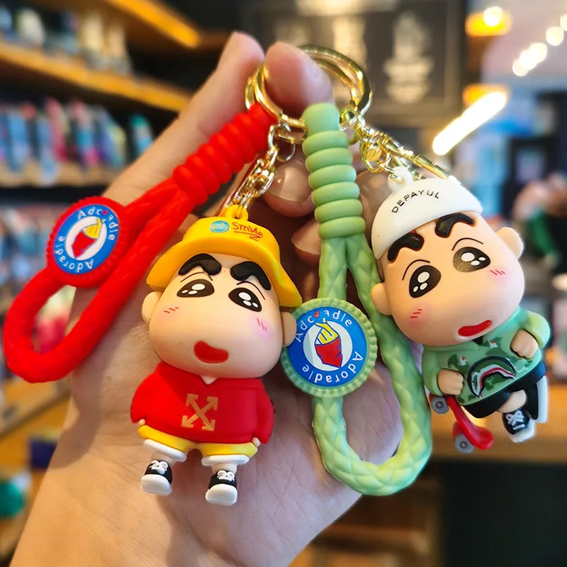 

Anime Crayon Shin-Chan Silica Gel Key Buckle Creative Backpack Pendant Comic Ornaments Cute Gifts Boys Birthday Keychain Gifts