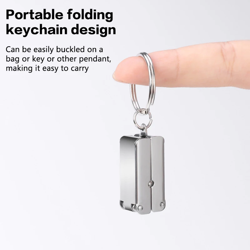 Mini Portable Exquisite Keychain Foldable Nail Cutter Stainless Steel Nail Clippers Rotary Toenail Finger Repair Clean Tool