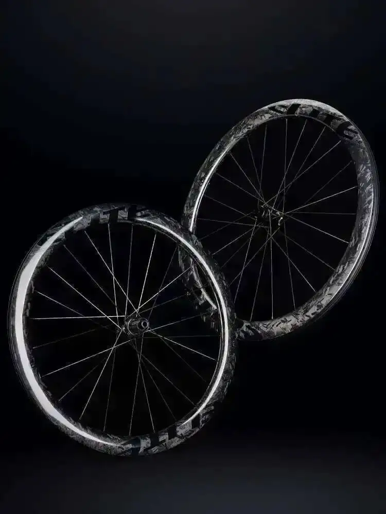 AliExpress ELITEWHEELS Forged Pattern Road Disc Carbon Wheelset 38/60mm Depth Tubeless Compatible Wheels Center Lock Or 6-blot Lock