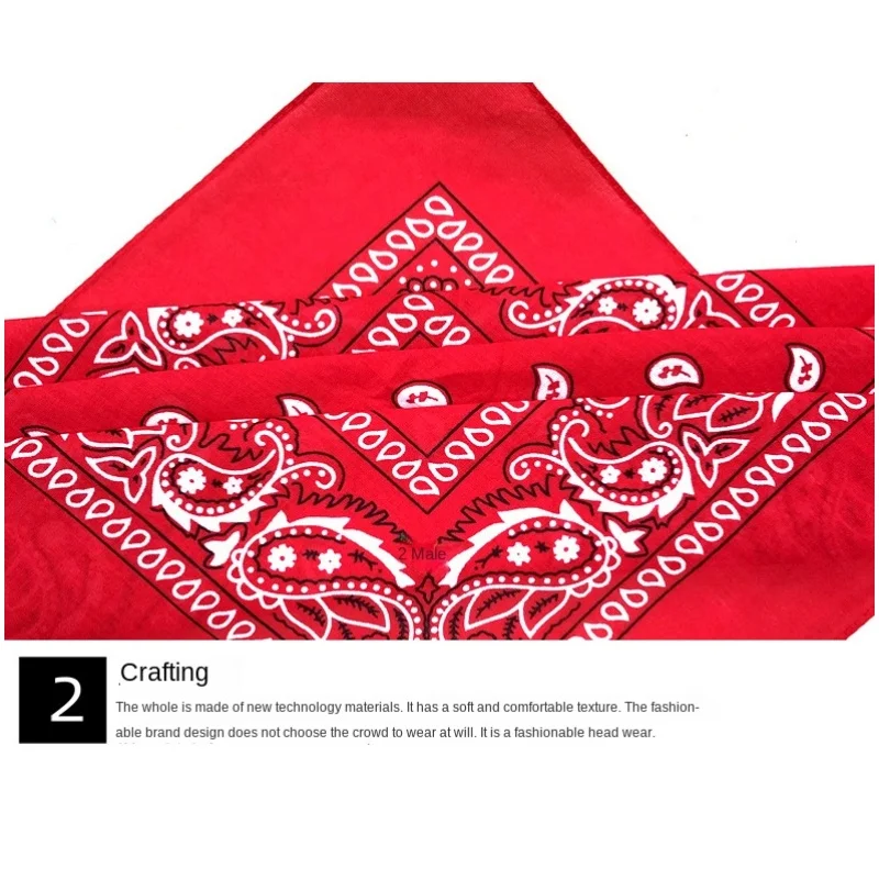 1 قطعة للجنسين تقليد القطن البوليستر Harajuku مطبوعة الأميوبا وشاح مربع المألوف الهيب هوب الكاجو زهرة الهيب هوب الحجاب